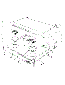 Cook Top Section parts for Kenmore Range 101.912630 (101912630, 101 912630) from AppliancePartsPros.com