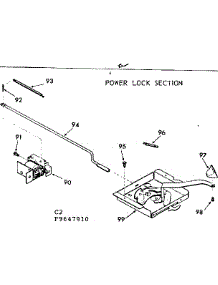 Power Lock Section parts for Kenmore Range 103.9647910 (1039647910, 103 9647910) from AppliancePartsPros.com