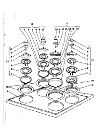 Cook Top Section parts for Kenmore Range 101.964590 (101964590, 101 964590) from AppliancePartsPros.com