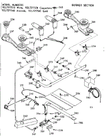Burner Section parts for Kenmore Range 103.7277560 (1037277560, 103 7277560) from AppliancePartsPros.com