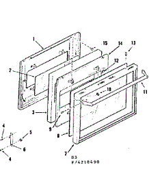 Full Glass Oven Door parts for Kenmore Range 911.4218410 (9114218410, 911 4218410) from AppliancePartsPros.com