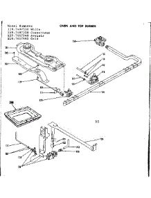 Oven And Top Burner parts for Kenmore Range 119.7407540 (1197407540, 119 7407540) from AppliancePartsPros.com