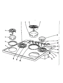 Cook Top Section parts for Kenmore Range 101.934630 (101934630, 101 934630) from AppliancePartsPros.com