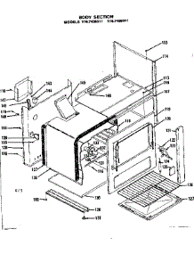 Body Section parts for Kenmore Range 119.7498311 (1197498311, 119 7498311) from AppliancePartsPros.com