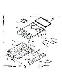Main Top Section parts for Kenmore Range 103.7177121 (1037177121, 103 7177121) from AppliancePartsPros.com