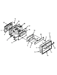 Oven Door parts for Kenmore Range 911.7898512 (9117898512, 911 7898512) from AppliancePartsPros.com