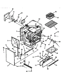 Oven Body Section parts for Kenmore Range 911.7898512 (9117898512, 911 7898512) from AppliancePartsPros.com