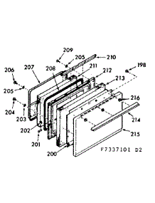 Oven Door Section parts for Kenmore Range 103.7337141 (1037337141, 103 7337141) from AppliancePartsPros.com