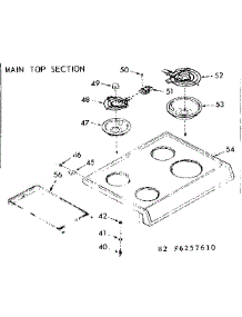 Main Top Section parts for Kenmore Range 911.6267610 (9116267610, 911 6267610) from AppliancePartsPros.com