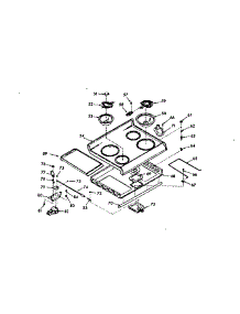 Main Top Section parts for Kenmore Range 103.9857360 (1039857360, 103 9857360) from AppliancePartsPros.com
