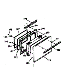Oven Door Section parts for Kenmore Range 103.9857360 (1039857360, 103 9857360) from AppliancePartsPros.com