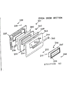 Oven Door Section parts for Kenmore Range 911.7227510 (9117227510, 911 7227510) from AppliancePartsPros.com
