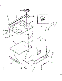 Main Top Section parts for Kenmore Range 911.3638611 (9113638611, 911 3638611) from AppliancePartsPros.com