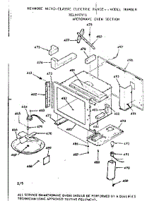 Microwave Oven Section parts for Kenmore Range 103.9887913 (1039887913, 103 9887913) from AppliancePartsPros.com