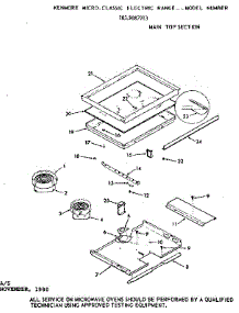 Main Top Section parts for Kenmore Range 103.9887913 (1039887913, 103 9887913) from AppliancePartsPros.com