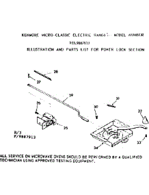 Power Lock Section parts for Kenmore Range 103.9887913 (1039887913, 103 9887913) from AppliancePartsPros.com