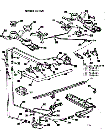 Burner Section parts for Kenmore Range 103.7766606 (1037766606, 103 7766606) from AppliancePartsPros.com