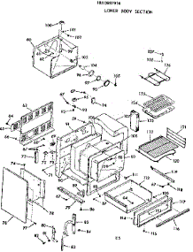 Lower Body Section parts for Kenmore Range 103.9887916 (1039887916, 103 9887916) from AppliancePartsPros.com