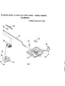 Power Lock Section parts for Kenmore Range 103.9887916 (1039887916, 103 9887916) from AppliancePartsPros.com