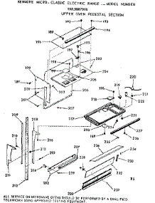 Upper Oven Pedestal Section parts for Kenmore Range 103.9887916 (1039887916, 103 9887916) from AppliancePartsPros.com
