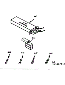 Wire Harnesses And Components parts for Kenmore Range 103.9887916 (1039887916, 103 9887916) from AppliancePartsPros.com