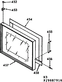Microwave Oven Door Section parts for Kenmore Range 103.9887916 (1039887916, 103 9887916) from AppliancePartsPros.com