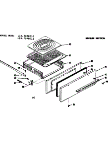 Broiler Section parts for Kenmore Range 119.7078010 (1197078010, 119 7078010) from AppliancePartsPros.com
