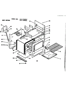 Body Section parts for Kenmore Range 119.7078010 (1197078010, 119 7078010) from AppliancePartsPros.com