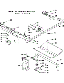 Oven Door And Top Burner Section parts for Kenmore Range 119.7088210 (1197088210, 119 7088210) from AppliancePartsPros.com