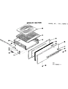 Broiler Section parts for Kenmore Range 119.7088210 (1197088210, 119 7088210) from AppliancePartsPros.com