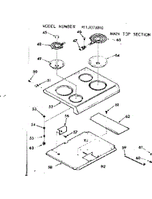 Main Top Section parts for Kenmore Range 911.9378010 (9119378010, 911 9378010) from AppliancePartsPros.com