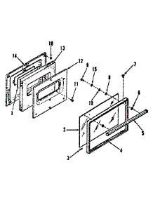 Oven Door Section parts for Kenmore Range 911.4648890 (9114648890, 911 4648890) from AppliancePartsPros.com