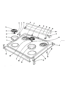 Cook Top Section parts for Kenmore Range 101.9036541 (1019036541, 101 9036541) from AppliancePartsPros.com