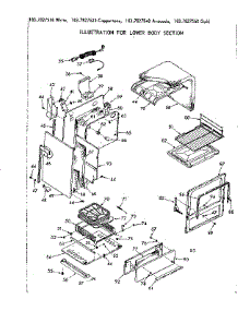 Lower Body Section parts for Kenmore Range 103.7827520 (1037827520, 103 7827520) from AppliancePartsPros.com