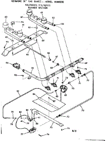Burner Section parts for Kenmore Range 911.7107813 (9117107813, 911 7107813) from AppliancePartsPros.com