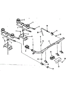 Illustration And Parts List For Top Burner Section parts for Kenmore Range 911.7378610 (9117378610, 911 7378610) from AppliancePartsPros.com