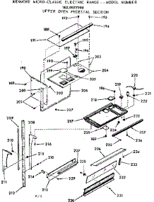 Upper Oven Pedestal Section parts for Kenmore Range 103.9877916 (1039877916, 103 9877916) from AppliancePartsPros.com