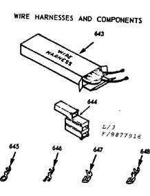 Wire Harnesses And Components parts for Kenmore Range 103.9877916 (1039877916, 103 9877916) from AppliancePartsPros.com