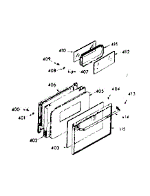 Oven Door Section parts for Kenmore Range 103.7297360 (1037297360, 103 7297360) from AppliancePartsPros.com