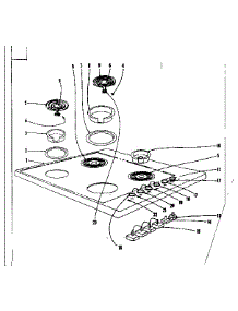 Cook Top Section parts for Kenmore Range 101.9336541 (1019336541, 101 9336541) from AppliancePartsPros.com