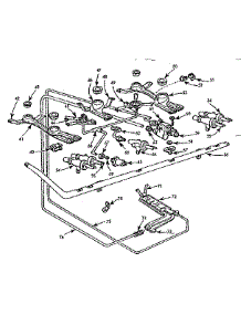 Burner Section parts for Kenmore Range 103.735620 (103735620, 103 735620) from AppliancePartsPros.com