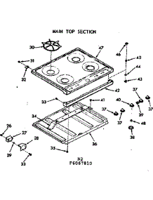 Main Top Section parts for Kenmore Range 911.6167810 (9116167810, 911 6167810) from AppliancePartsPros.com