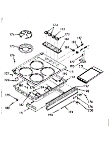 Main Top Section parts for Kenmore Range 103.7777001 (1037777001, 103 7777001) from AppliancePartsPros.com