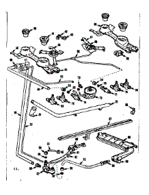 Top Burner And Lower Oven Burner Sections parts for Kenmore Range 103.7765404 (1037765404, 103 7765404) from AppliancePartsPros.com