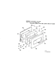 Visi-Bake Upper Oven And Lower Broiler Door parts for Kenmore Range 103.3248290 (1033248290, 103 3248290) from AppliancePartsPros.com