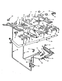 Burner Section parts for Kenmore Range 103.716620 (103716620, 103 716620) from AppliancePartsPros.com