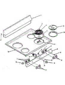 Backguard And Cooktop parts for Kenmore Range 119.9018810 (1199018810, 119 9018810) from AppliancePartsPros.com
