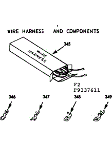 Wire Harness And Components parts for Kenmore Range 103.9337611 (1039337611, 103 9337611) from AppliancePartsPros.com