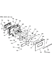 Oven Door Section parts for Kenmore Range 103.9337611 (1039337611, 103 9337611) from AppliancePartsPros.com