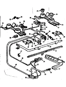 Burner Section parts for Kenmore Range 103.722630 (103722630, 103 722630) from AppliancePartsPros.com